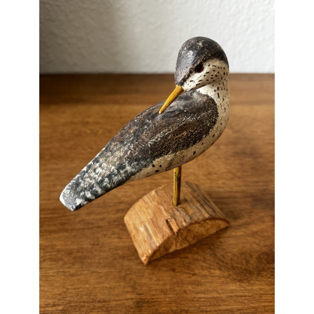 Vintage Wooden Shore Birds With Glass Eyes Lot Of 3 - Picture 12 of 16